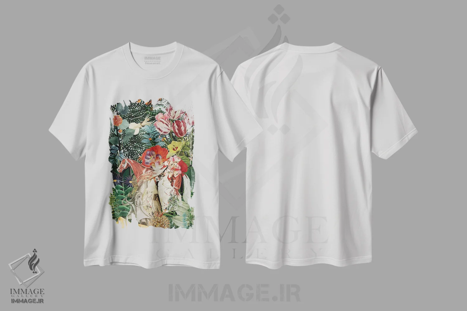 تیشرت سفید طرح دار خیابان مریخ، هنر فاخر معاصر اثر فن د فانتستیکا | immage.ir