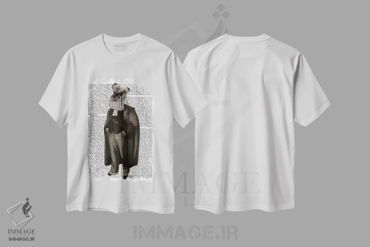 تیشرت سفید طرح دار شنوزر وکیل، هنر دیجیتال اثر فب فانکی | immage.ir