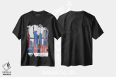 تیشرت مشکی طرح دار مناظر شاخص نیویورک، قرمز و آبی ۲، دکور معاصر اثر فب فانکی | فروشگاه ایماژ