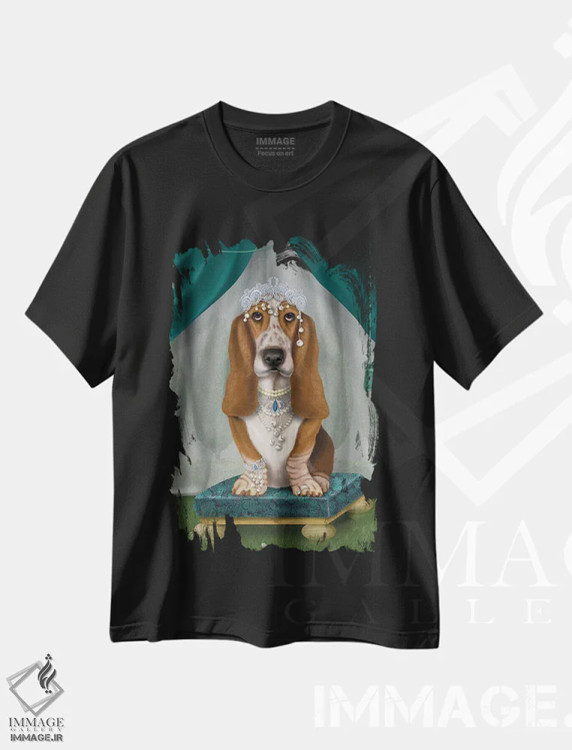 تیشرت مشکی طرح دار بست هاوند و تاج ۱، دکور معاصر اثر فب فانکی | immage.ir