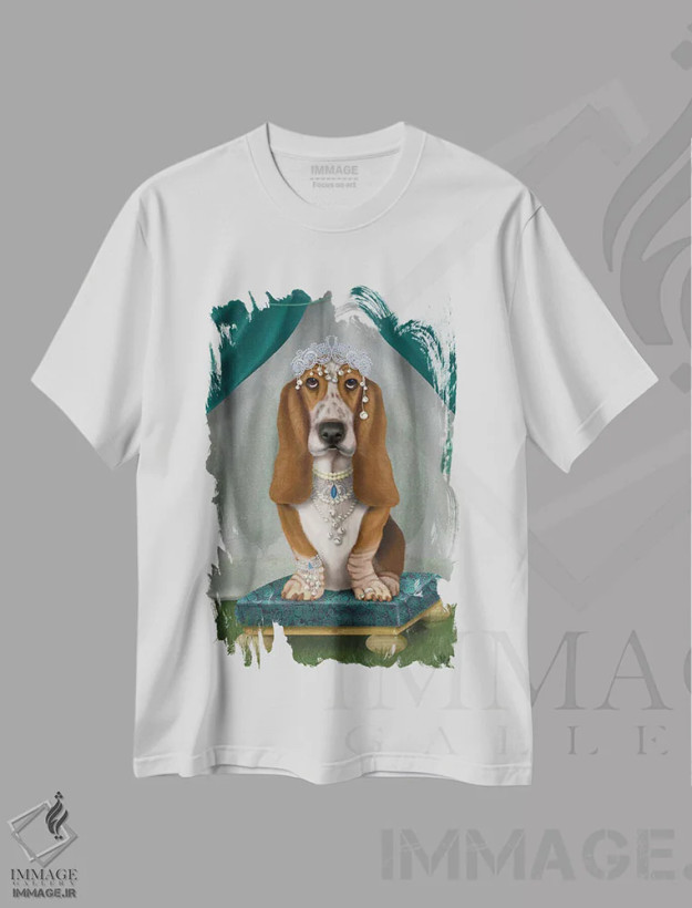 تیشرت سفید طرح دار بست هاوند و تاج ۱، دکور معاصر اثر فب فانکی | فروشگاه ایماژ