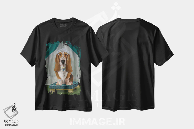 تیشرت مشکی طرح دار بست هاوند و تاج ۱، دکور معاصر اثر فب فانکی | immage.ir
