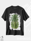 تیشرت مشکی طرح دار آناناس گل دار ۴، تزئینی اثر فب فانکی | فروشگاه ایماژ