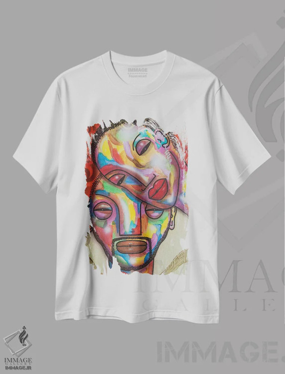 تیشرت سفید طرح دار دو نخود در یک غلاف، هنر آمریکایی آفریقایی تبار اثر فرد اودل | فروشگاه ایماژ