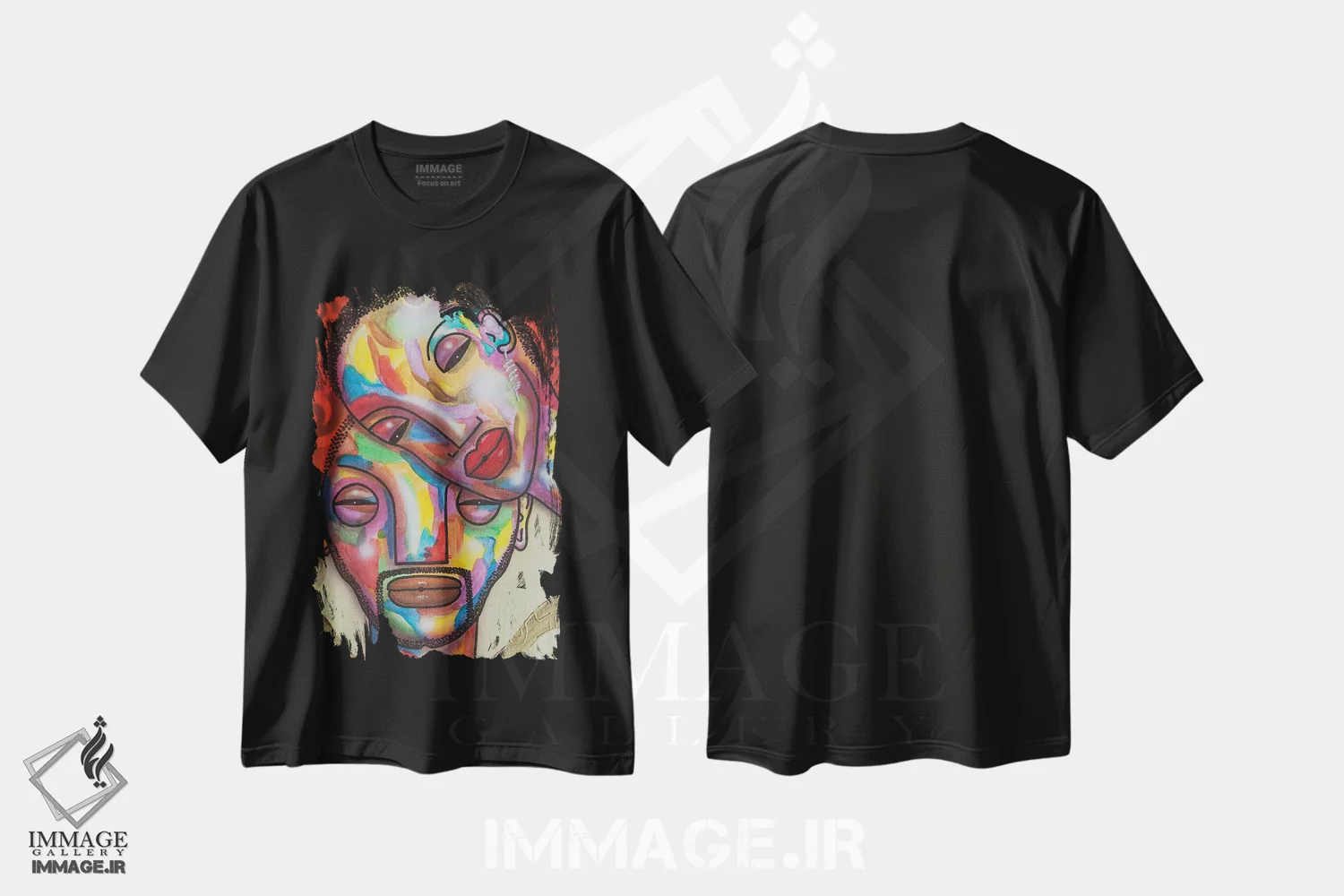 تیشرت مشکی طرح دار دو نخود در یک غلاف، هنر آمریکایی آفریقایی تبار اثر فرد اودل | immage.ir