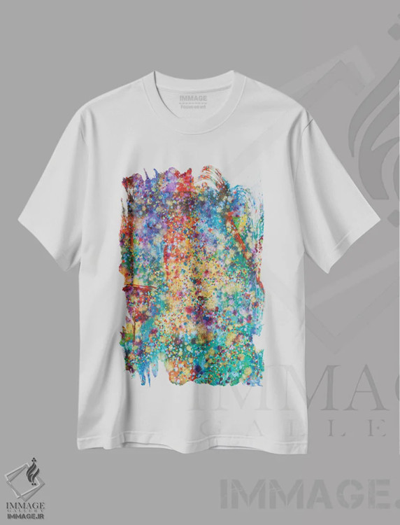 تیشرت سفید طرح دار فعالیت سلول اثر فرد اودل | immage.ir