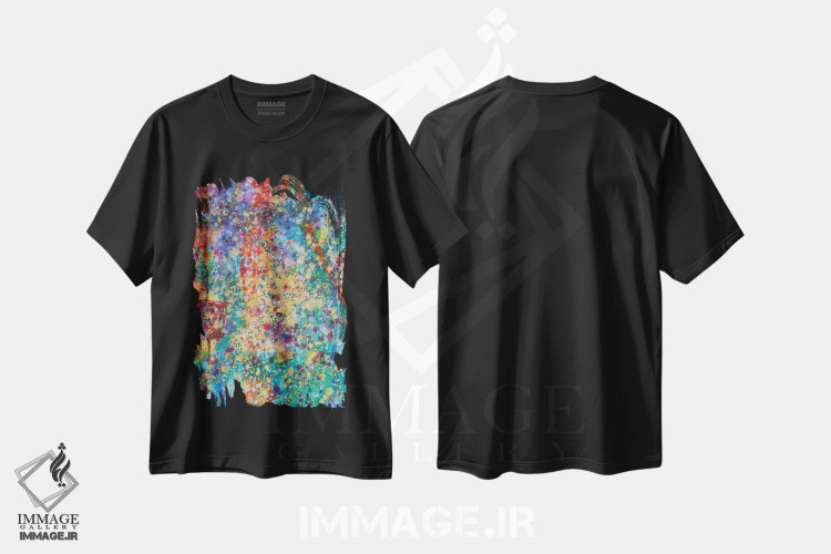 تیشرت مشکی طرح دار فعالیت سلول اثر فرد اودل | فروشگاه ایماژ