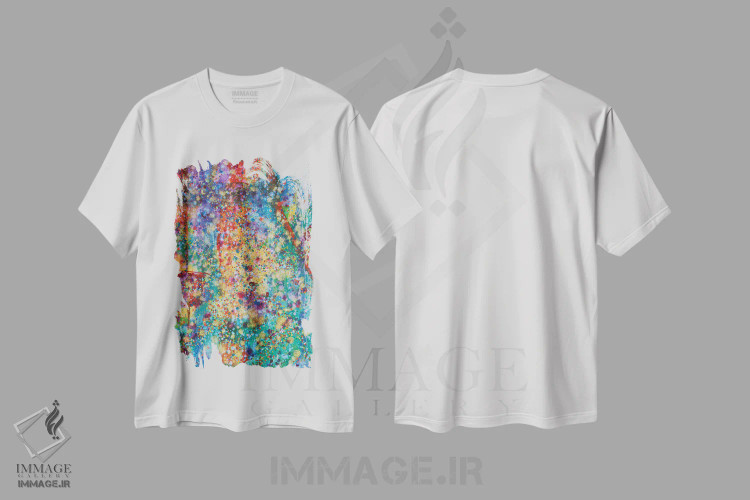 تیشرت سفید طرح دار فعالیت سلول اثر فرد اودل | immage.ir