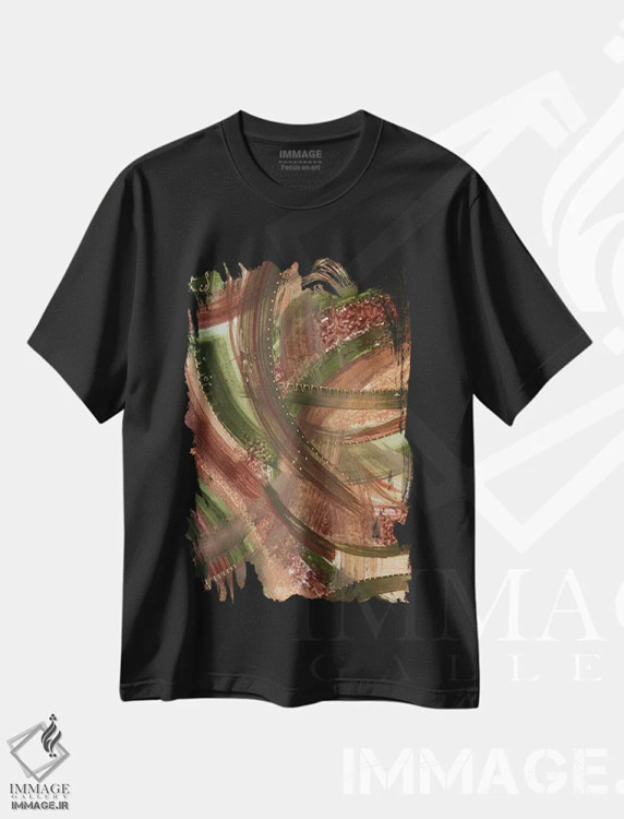 تیشرت مشکی طرح دار جنب وجوش جنگلی اثر فرد اودل | فروشگاه ایماژ