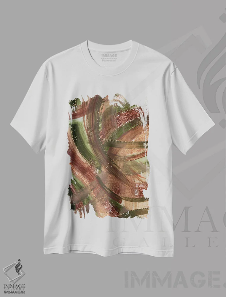 تیشرت سفید طرح دار جنب وجوش جنگلی اثر فرد اودل | immage.ir