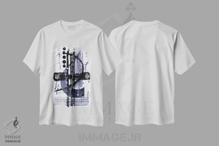 تیشرت سفید طرح دار مِه آلودگی ۱ اثر فرد اودل | فروشگاه ایماژ