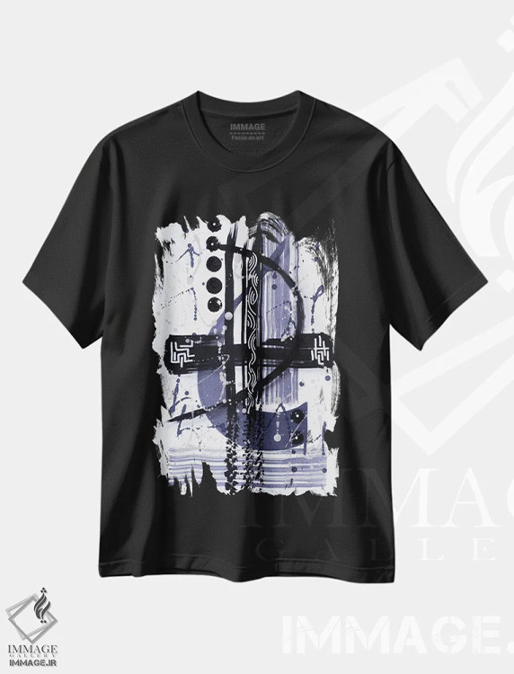 تیشرت مشکی طرح دار مِه آلودگی ۱ اثر فرد اودل | immage.ir