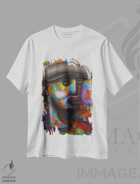 تیشرت سفید طرح دار بابا، هنر آمریکایی آفریقایی تبار اثر فرد اودل | immage.ir