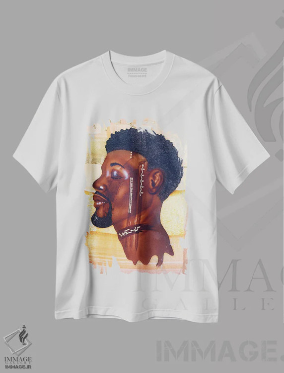 تیشرت سفید طرح دار داداش، هنر آمریکایی آفریقایی تبار اثر فرد اودل | فروشگاه ایماژ