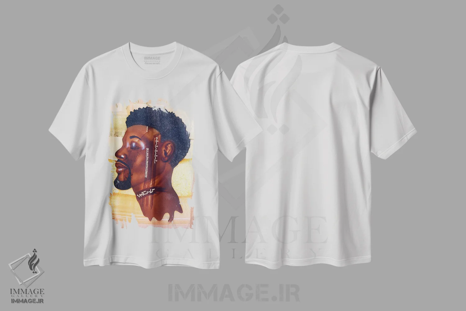 تیشرت سفید طرح دار داداش، هنر آمریکایی آفریقایی تبار اثر فرد اودل | فروشگاه ایماژ