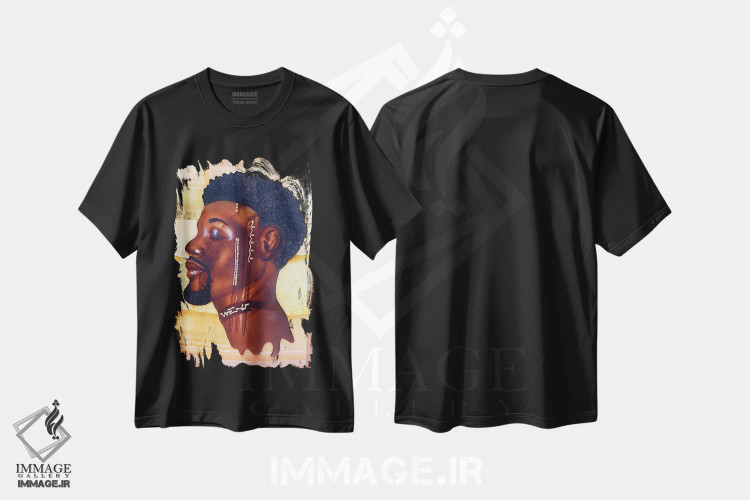 تیشرت مشکی طرح دار داداش، هنر آمریکایی آفریقایی تبار اثر فرد اودل | immage.ir