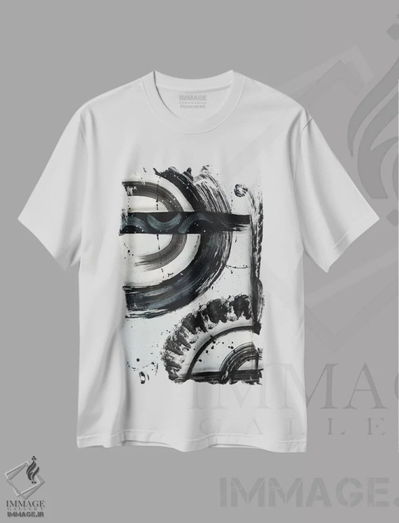 تیشرت سفید طرح دار کنفرانس اثر فرد اودل | immage.ir