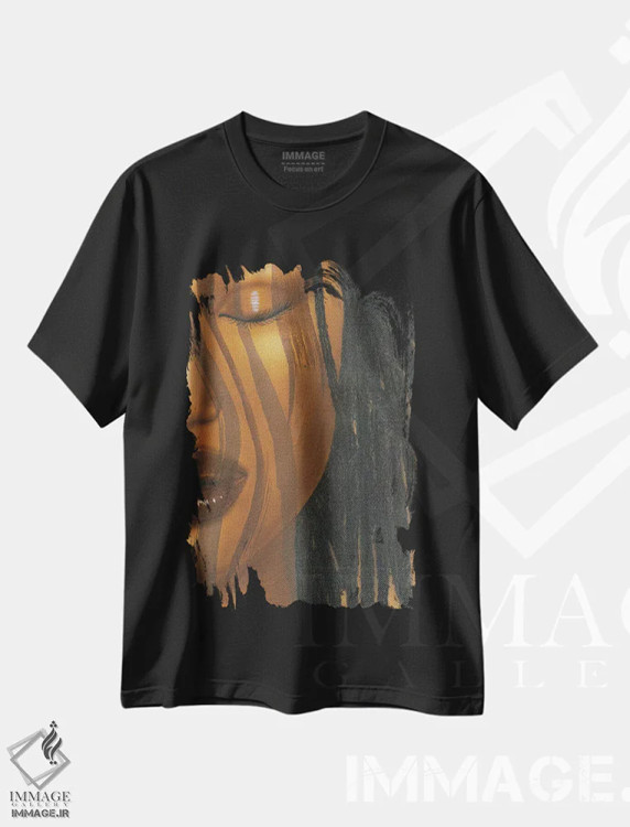 تیشرت مشکی طرح دار ببر ماده، هنر آمریکایی آفریقایی تبار اثر فرد اودل | فروشگاه ایماژ