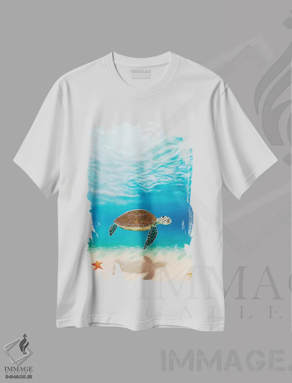 تیشرت سفید طرح دار مسیرها، تزئینی اثر فرد اودل | فروشگاه ایماژ