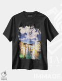 تیشرت مشکی طرح دار شب ونیز، پرده برداری از آسمان خیال انگیز، مدیوم اثر فلوریان اولبرشتس | immage.ir