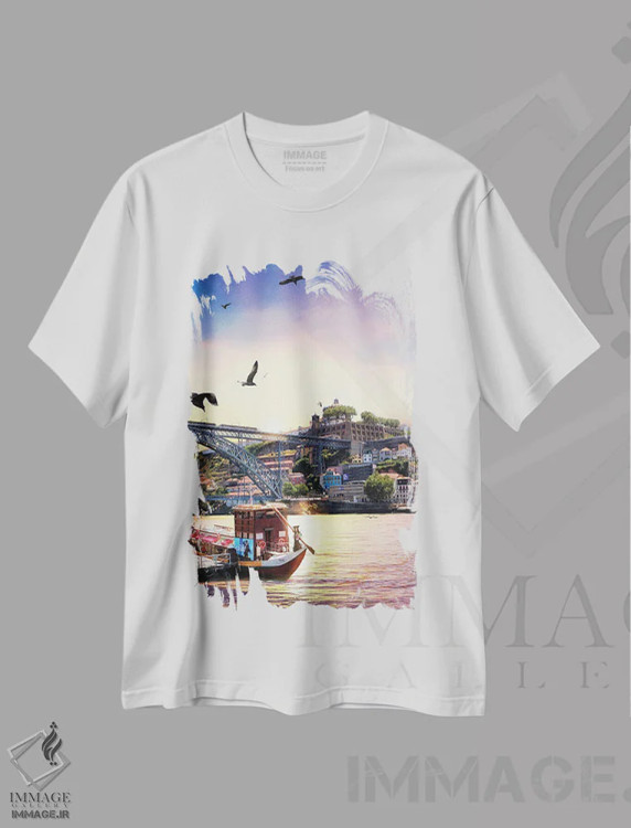تیشرت سفید طرح دار آثار فلوریان اولبرشتس - فروشگاه ایماژ