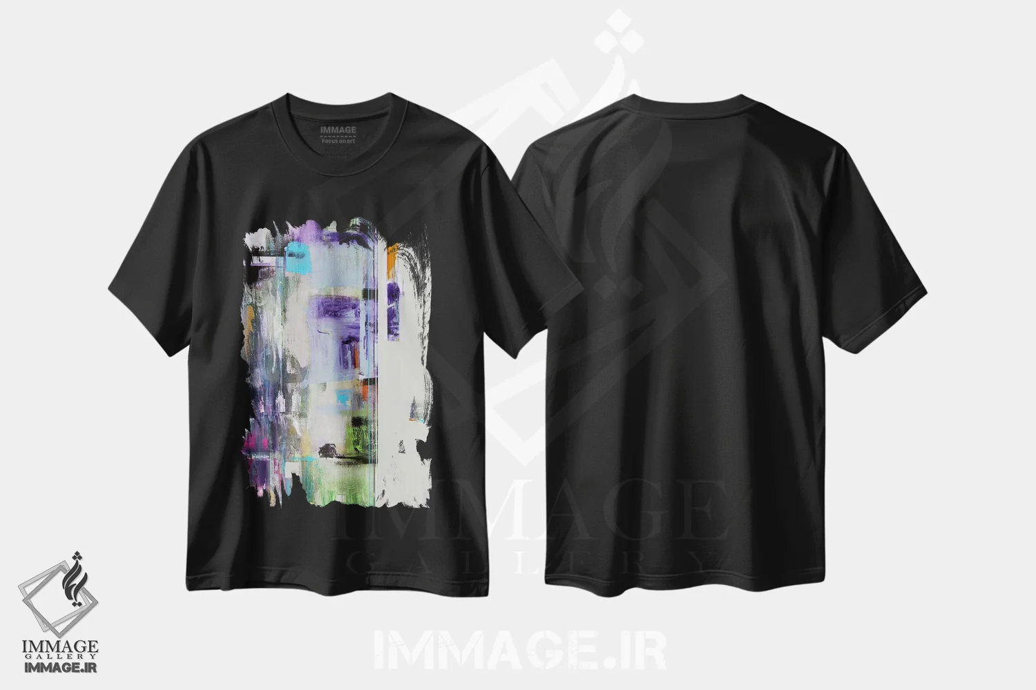 تیشرت مشکی طرح دار تحسین اثر جیسون فورسیه | فروشگاه ایماژ