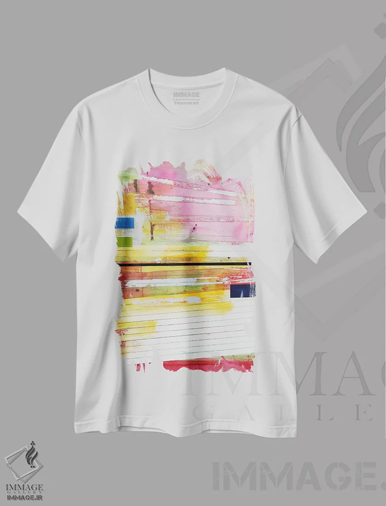تیشرت سفید طرح دار چشم های جزیره اثر جیسون فورسیه | فروشگاه ایماژ