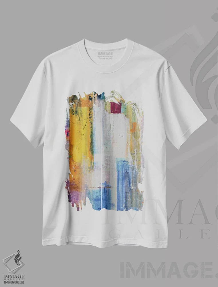 تیشرت سفید طرح دار ظهر داغ اثر جیسون فورسیه | immage.ir