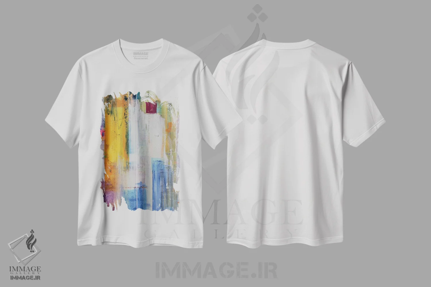 تیشرت سفید طرح دار ظهر داغ اثر جیسون فورسیه | immage.ir