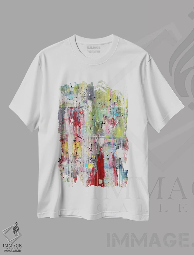 تیشرت سفید طرح دار شیشهٔ خجالتی اثر جیسون فورسیه | فروشگاه ایماژ