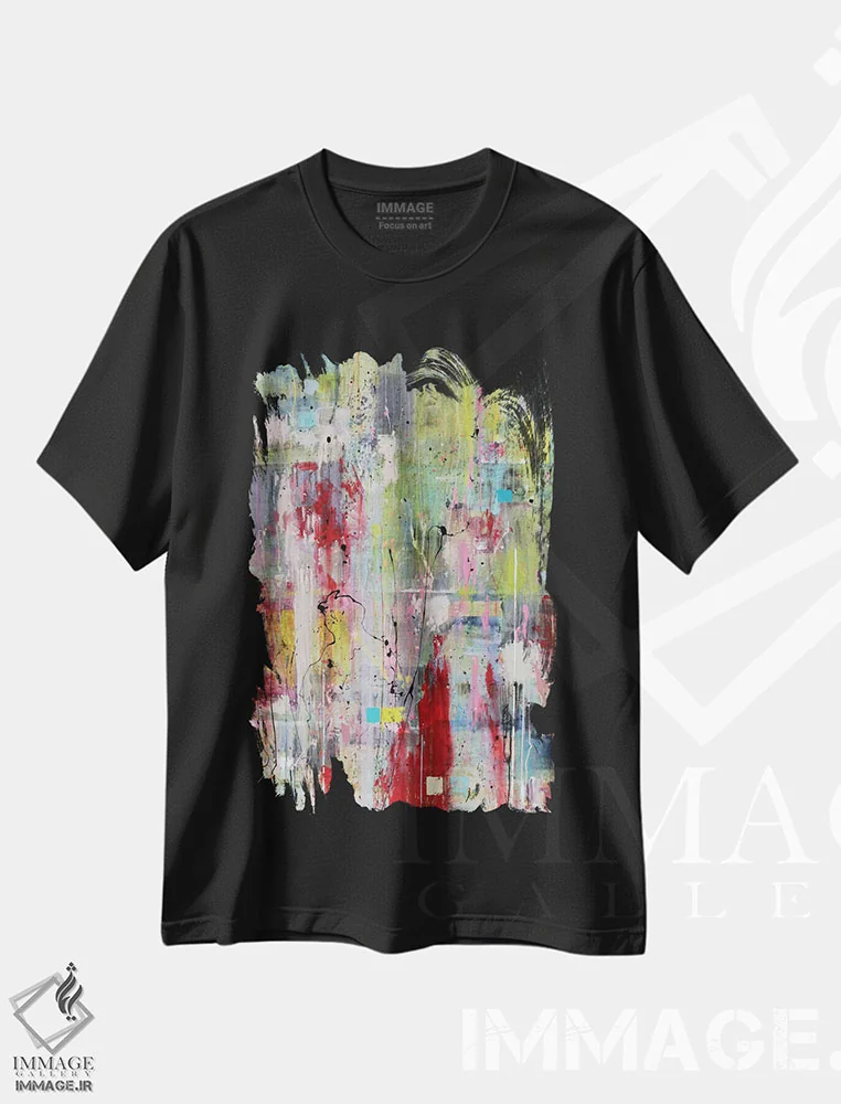 تیشرت مشکی طرح دار شیشهٔ خجالتی اثر جیسون فورسیه | immage.ir