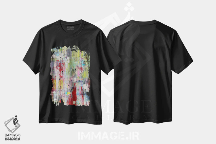 تیشرت مشکی طرح دار شیشهٔ خجالتی اثر جیسون فورسیه | immage.ir