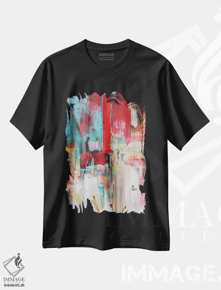 تیشرت مشکی طرح دار صحرا اثر جیسون فورسیه | فروشگاه ایماژ