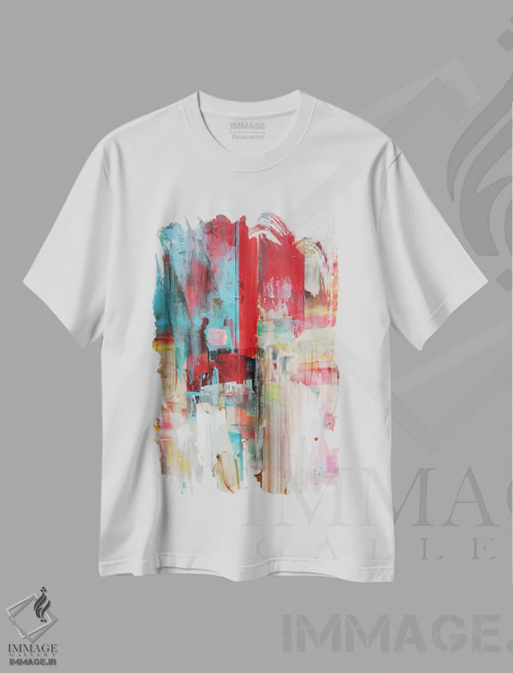 تیشرت سفید طرح دار صحرا اثر جیسون فورسیه | immage.ir