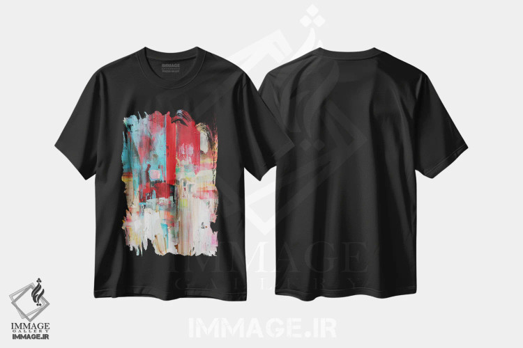 تیشرت مشکی طرح دار صحرا اثر جیسون فورسیه | فروشگاه ایماژ