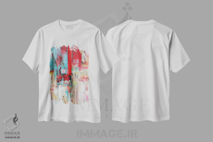 تیشرت سفید طرح دار صحرا اثر جیسون فورسیه | immage.ir
