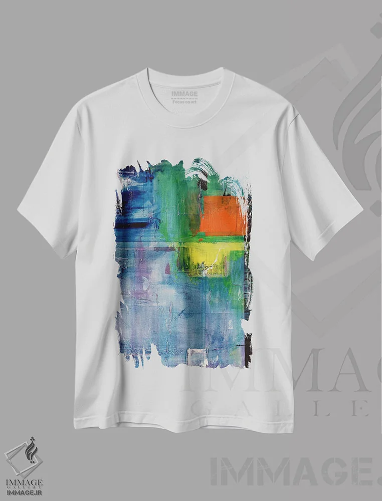 تیشرت سفید طرح دار دوردست اثر جیسون فورسیه | immage.ir