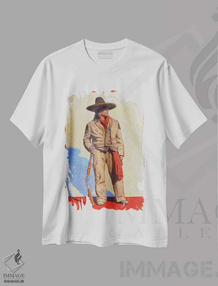 تیشرت سفید طرح دار واکویرو، هنر فاخر معاصر اثر فرانک اورداز | immage.ir