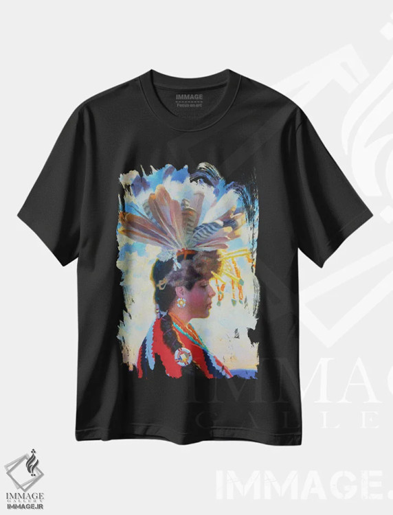 تیشرت مشکی طرح دار رویاپرداز، هنر فاخر معاصر اثر فرانک اورداز | فروشگاه ایماژ