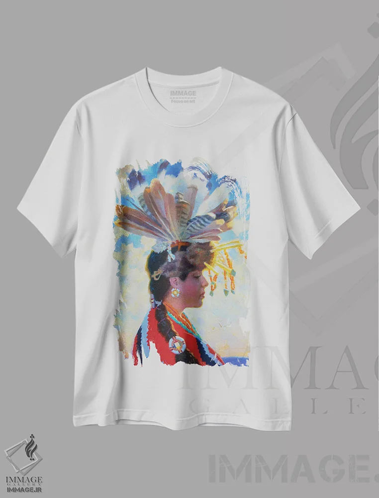 تیشرت سفید طرح دار رویاپرداز، هنر فاخر معاصر اثر فرانک اورداز | immage.ir