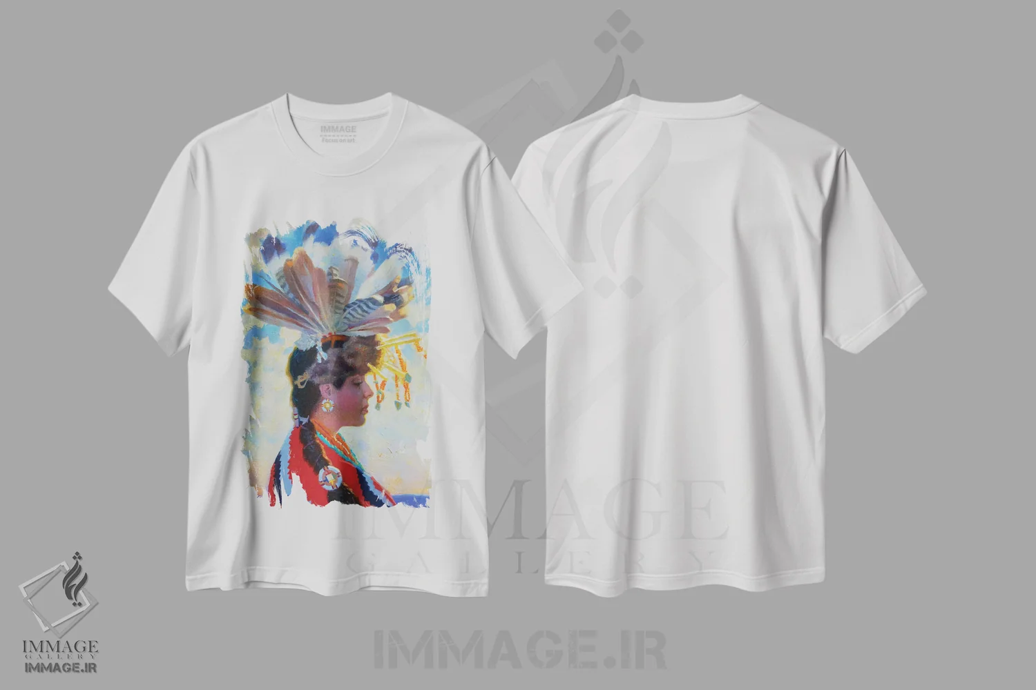 تیشرت سفید طرح دار رویاپرداز، هنر فاخر معاصر اثر فرانک اورداز | immage.ir