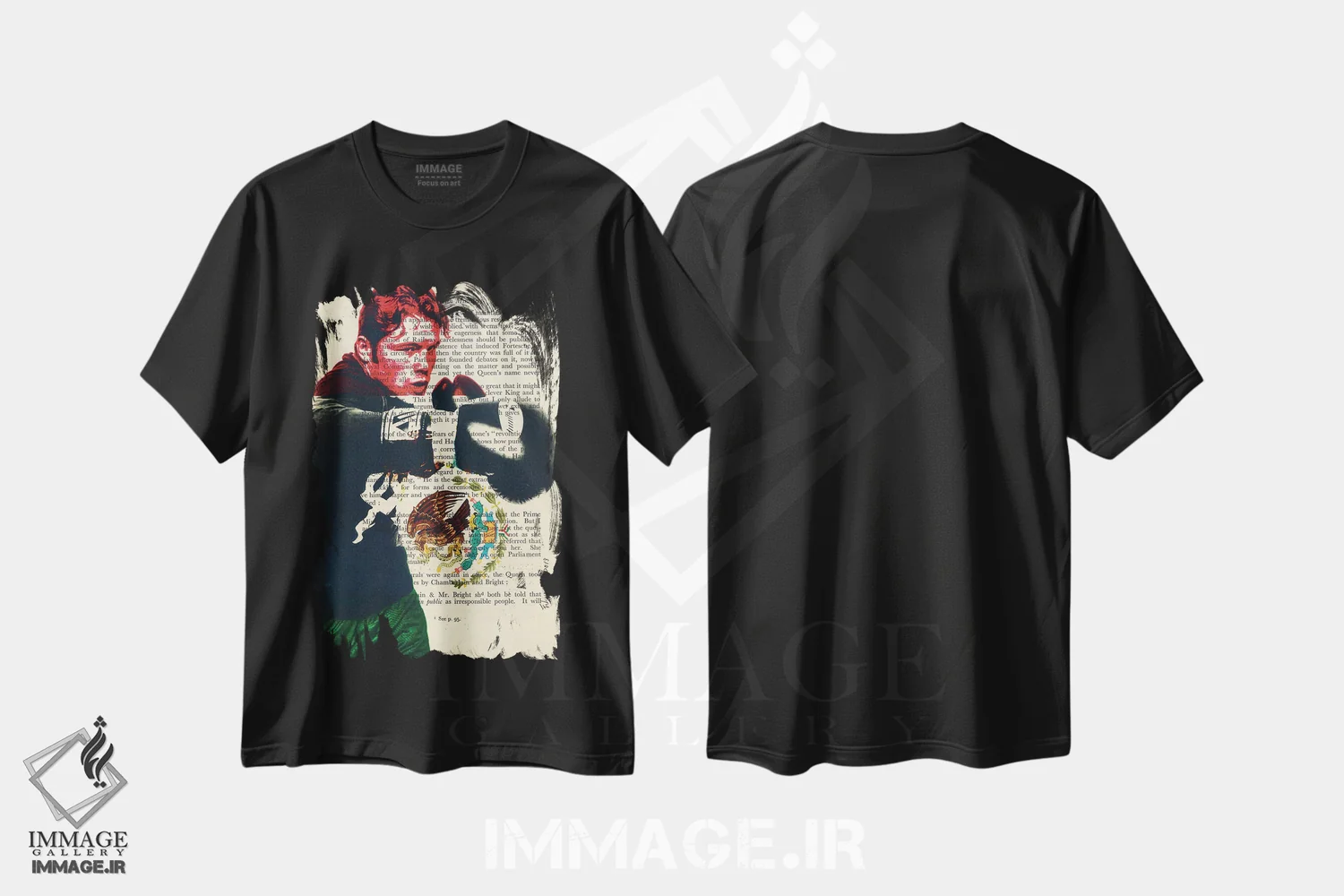 تیشرت مشکی طرح دار کانلو آلوارز، هنر دیجیتال اثر فیلیپو ایمبریگی | فروشگاه ایماژ