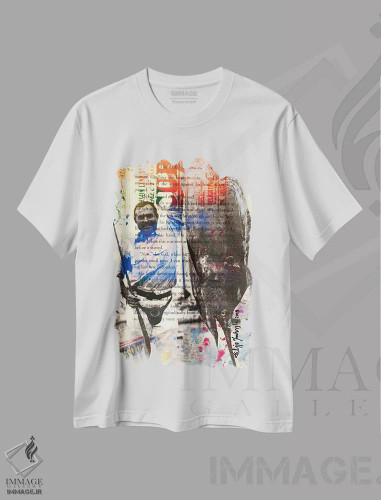 تیشرت سفید طرح دار ارنست همینگوی ۱، هنر دیجیتال اثر فیلیپو ایمبریگی | فروشگاه ایماژ