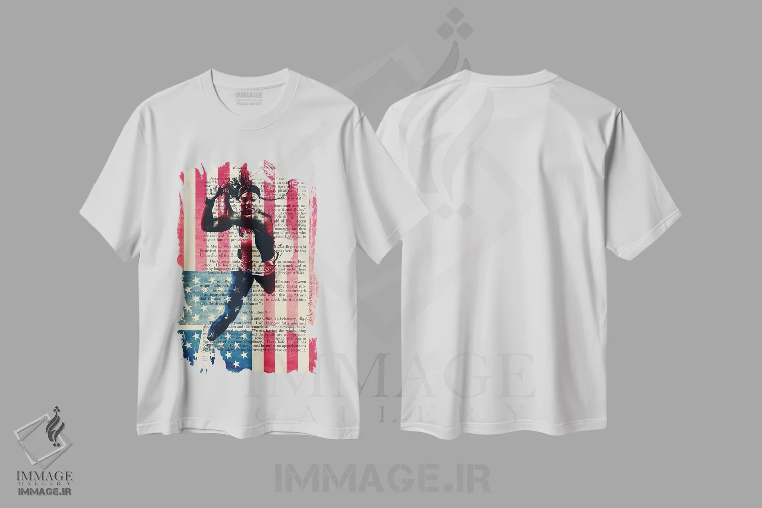 تیشرت سفید طرح دار سرنا ویلیامز، هنر آمریکایی آفریقایی تبار اثر فیلیپو ایمبریگی | فروشگاه ایماژ
