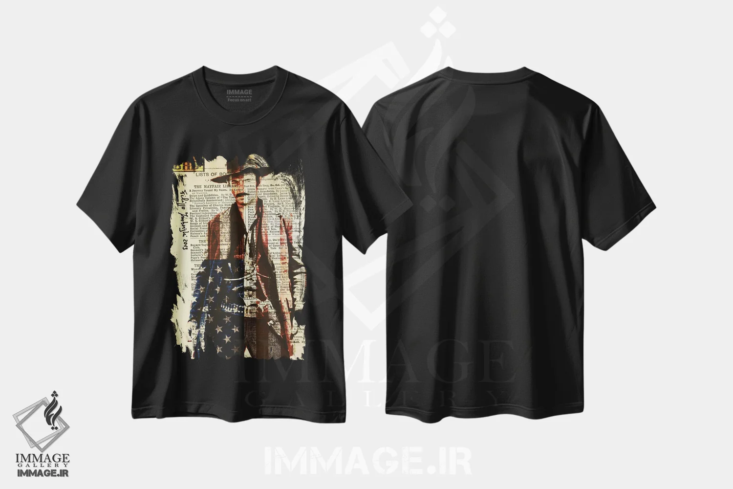 تیشرت مشکی طرح دار بد، هنر دیجیتال اثر فیلیپو ایمبریگی | فروشگاه ایماژ