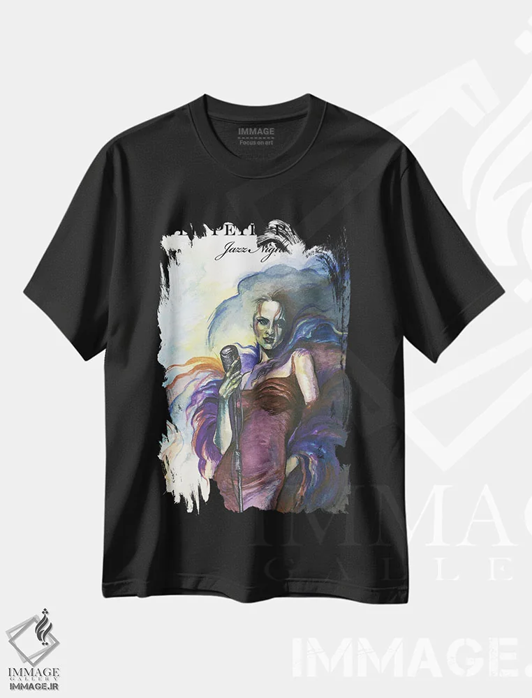 تیشرت مشکی طرح دار پاریس کوچک، مدیوم اثر فانیتسا پترو | immage.ir