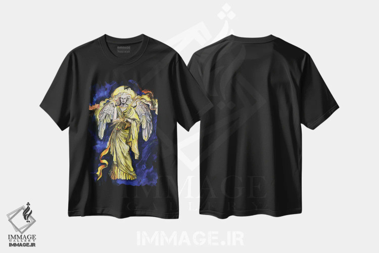 تیشرت مشکی طرح دار هفت فرشتهٔ مقرب، مدیوم اثر فانیتسا پترو | immage.ir