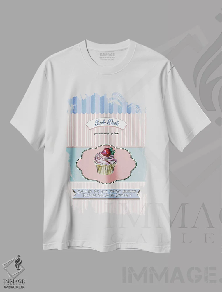 تیشرت سفید طرح دار پوستر رترو آشپزخانه، تزئینی اثر فانیتسا پترو | immage.ir