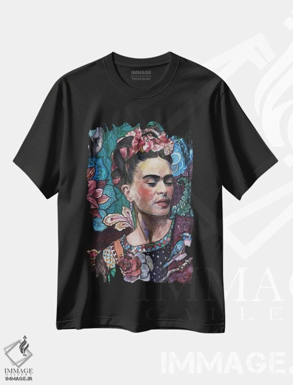 تیشرت مشکی طرح دار فریدا، تزئینی اثر فانیتسا پترو | immage.ir