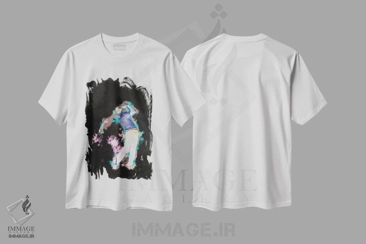 تیشرت سفید طرح دار گلف، هنر دیجیتال اثر فانیتسا پترو | immage.ir